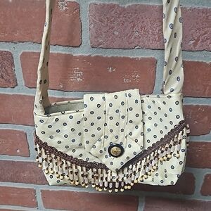 Polka Dot Fringe Shoulder Bag